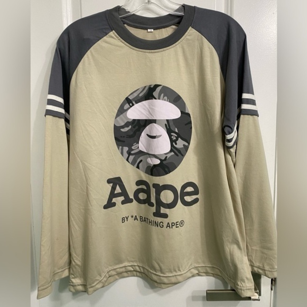 Bape By Bathing Ape White A Bathing Ape Long Sleeve  Shirt